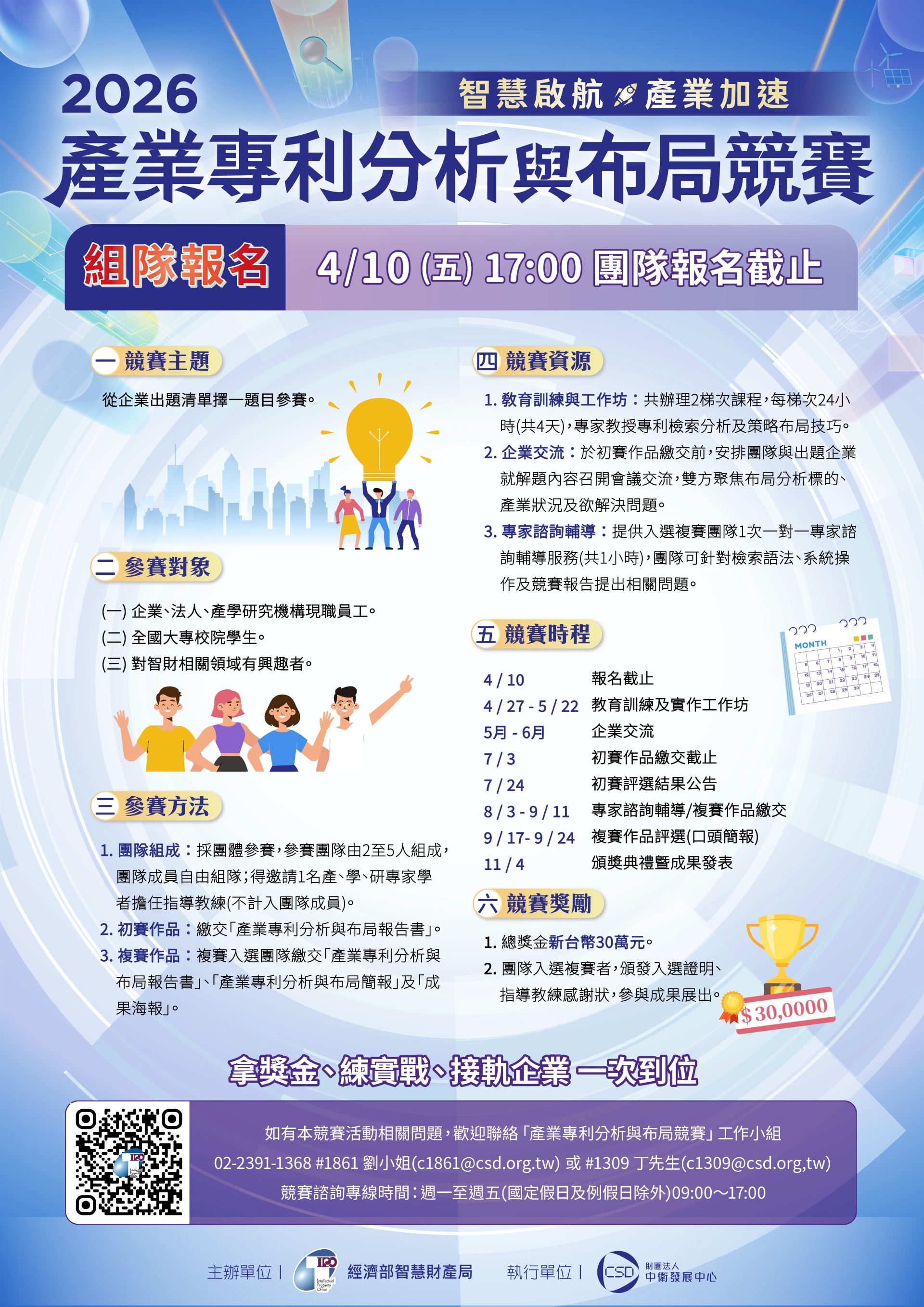 【活動】衝職涯_智慧局2026產業專利分析與布局競賽