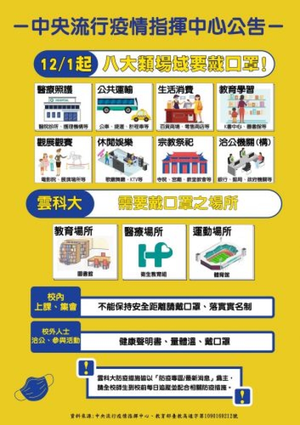 『防疫』本校秋冬防疫措施